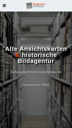 Vorschau der mobilen Webseite www.postkarten-archiv.de, Postkarten-Archiv - Andreas-Andrew Bornemann