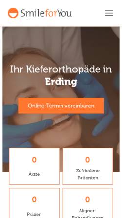 Vorschau der mobilen Webseite erding.smileforyou.de, Dr. Friedrich Widu