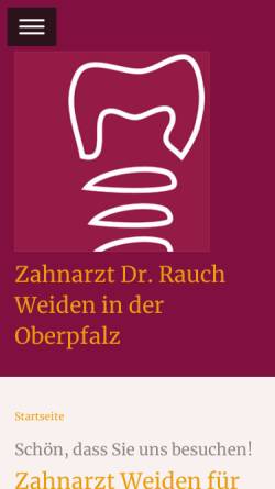 Vorschau der mobilen Webseite www.zahnarzt-in-weiden.de, Zahnarzt Dr. Johann Rauch
