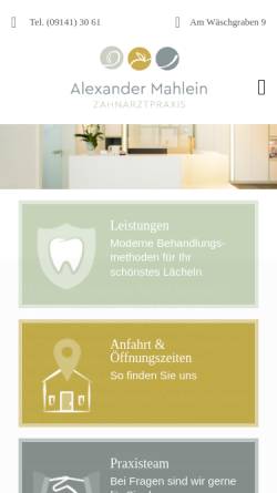 Vorschau der mobilen Webseite www.dr-schwamberger.de, Zahnarztpraxis Dr. Reiner Schwamberger