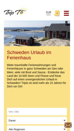 Vorschau der mobilen Webseite www.schwedenurlaub.com, Trip To AB