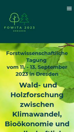 Vorschau der mobilen Webseite www.fowita.de, Forstwissenschaftliche Tagung 2014