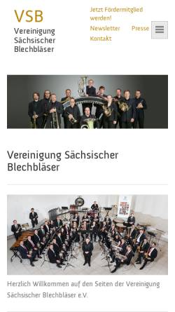 Vorschau der mobilen Webseite www.sbconsort.de, Sächsisches Blechbläser Consort