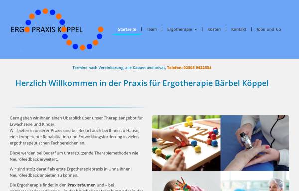 Vorschau von ergopraxis-koeppel.de, Ergotherapie Praxis Köppel