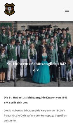 Vorschau der mobilen Webseite www.schuetzengilde-kerpen.de, Schützengilde Sankt Hubertus Kerpen von 1842 e.V.