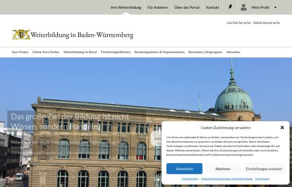 Vorschau von www.fortbildung-bw.de, Frauen & Fortbildung in Baden-Württemberg