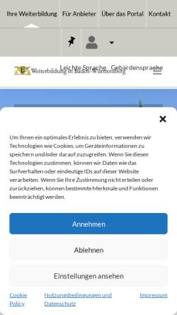 Vorschau der mobilen Webseite www.fortbildung-bw.de, Frauen & Fortbildung in Baden-Württemberg