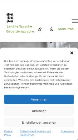 Vorschau der mobilen Webseite www.fortbildung-bw.de, Frauen & Fortbildung in Baden-Württemberg