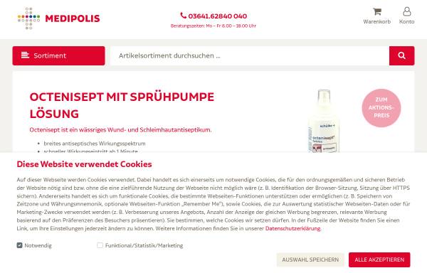 Vorschau von www.medipolis-intensivshop.de, Medipolis.de, Saale-Apotheke