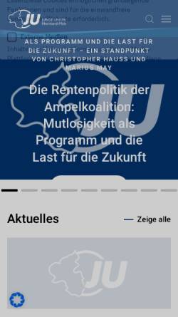 Vorschau der mobilen Webseite junge-union-rlp.de, BLACK.blog