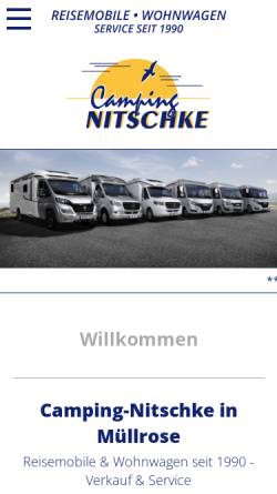 Vorschau der mobilen Webseite www.camping-nitschke.de, Camping-Nitschke