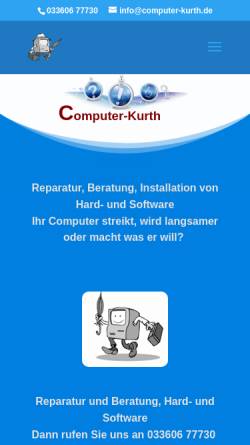 Vorschau der mobilen Webseite www.computer-kurth.de, Computer-Kurth, Inhaber Ing. Hans-Jürgen Kurth