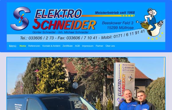 Vorschau von www.elektro-schneider-muellrose.de, Elektro Günther Schneider, Inhaber Michael Schneider