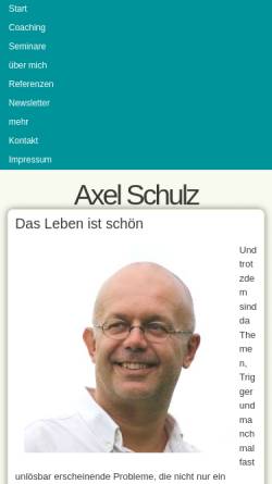 Vorschau der mobilen Webseite www.axelschulz.de, Axel Schulz