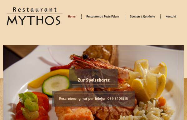 Vorschau von www.mythos-germering.de, Restaurant Mythos Germering