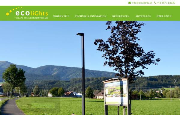 Vorschau von www.ecolights.at, EcoliGhts Solare Beleuchtung GmbH