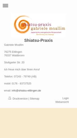 Vorschau der mobilen Webseite www.shiatsu-ettlingen.de, Moallim Gabriele