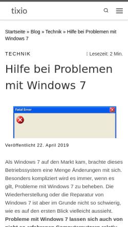 Vorschau der mobilen Webseite windows-hilfe-forum.de, Windows Hilfe Forum