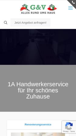 Vorschau der mobilen Webseite www.allesrundumshaus24.de, G&V Alles rund ums Haus Immobilienservice