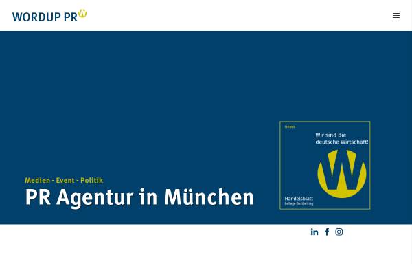 Vorschau von www.wordup.de, Mittelstand in Bayern - Wordup Public Relations