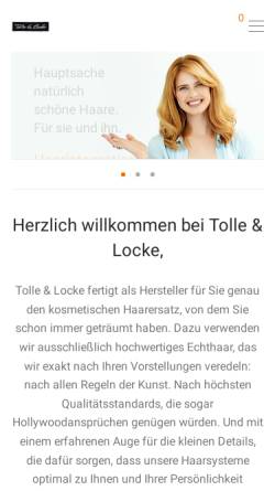 Vorschau der mobilen Webseite www.tolle-und-locke.de, Tolle & Locke