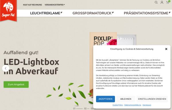 Vorschau von www.sugar-ad.de, Sugar-Ad Werbetechnik