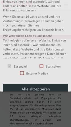 Vorschau der mobilen Webseite www.gemtec.de, Gefahrenmelde- und Sicherheitstechnik Sachsen (GEMTEC)
