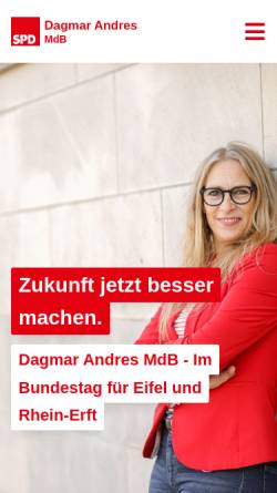 Vorschau der mobilen Webseite www.dagmar-andres.de, Andres, Dagmar (MdL)