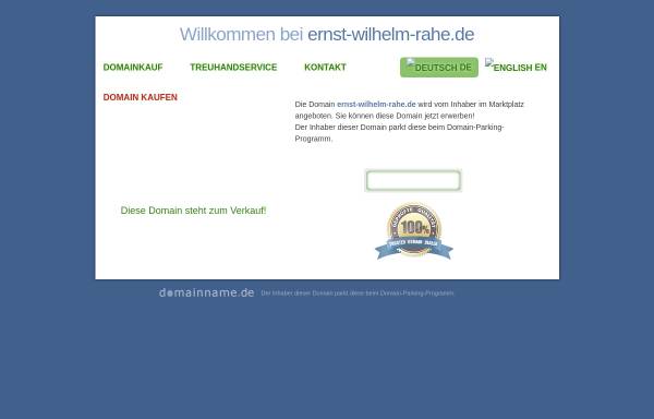 Vorschau von www.ernst-wilhelm-rahe.de, Rahe, Ernst-Wilhelm (MdL)