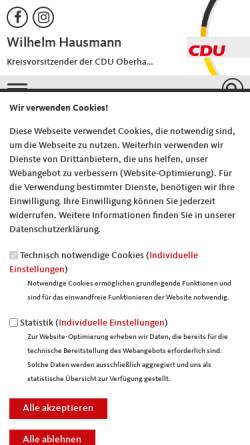 Vorschau der mobilen Webseite www.wilhelmhausmann.de, Hausmann, Wilhelm (MdL)