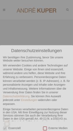 Vorschau der mobilen Webseite www.andre-kuper.de, Kuper, André (MdL)