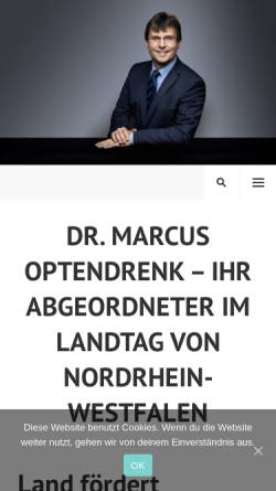 Vorschau der mobilen Webseite marcus-optendrenk.de, Optendrenk, Dr. Marcus (MdL)