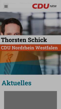 Vorschau der mobilen Webseite www.thorstenschick.de, Schick, Thorsten (MdL)