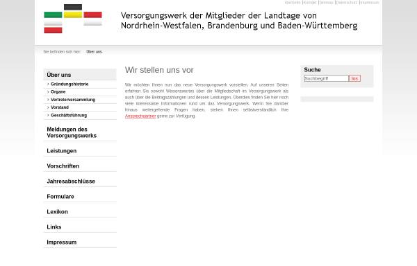 Vorschau von www.vlt.nrw.de, Versorgungswerk der Mitglieder des Landtags NRW
