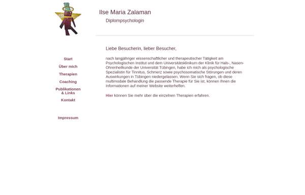 Vorschau von tinnitus-zalaman.de, Ilse Maria Zalaman, Diplompsychologin