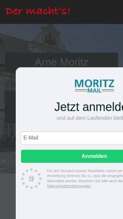 Vorschau der mobilen Webseite www.arnemoritz.de, Moritz, Arne (MdL)