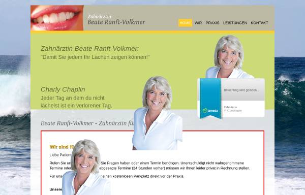 Vorschau von www.zahnaerztin-ranft.de, Zahnärztin Beate Ranft-Volkmer