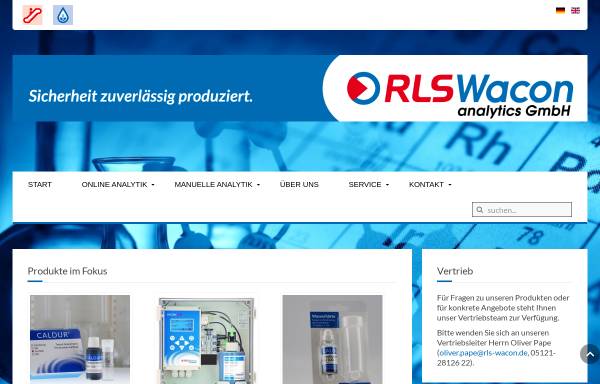Vorschau von www.rls-wacon.de, Wacon GmbH water and fluid control systems