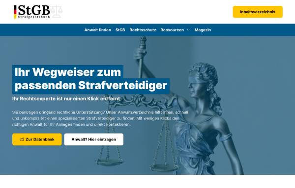 Vorschau von www.stgb.de, StGB.de - Alles zum Strafgesetzbuch