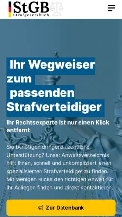 Vorschau der mobilen Webseite www.stgb.de, StGB.de - Alles zum Strafgesetzbuch