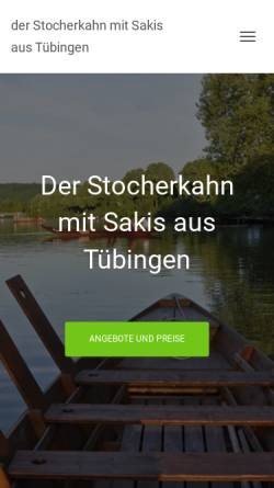 Vorschau der mobilen Webseite www.stocherkahn24.de, Sakis Stocherkahn