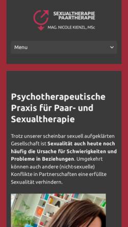 Vorschau der mobilen Webseite www.sexual-therapie.at, Mag. phil. Nicole Kienzl