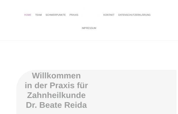 Vorschau von www.praxis-reida.de, Praxis für Zahnheilkunde Dr. Beate Reida