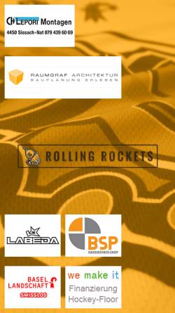 Vorschau der mobilen Webseite www.rollingrockets.ch, IHC Rolling Rockets Aesch-Pfeffingen