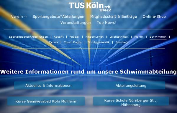 Vorschau von www.tuskoeln.de, Turn- und Sportverein 1874 Köln e.V. - Abteilung Schwimmen