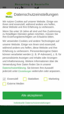 Vorschau der mobilen Webseite hellerwald.de, Recycling und Baustoffe Hellerwald GmbH