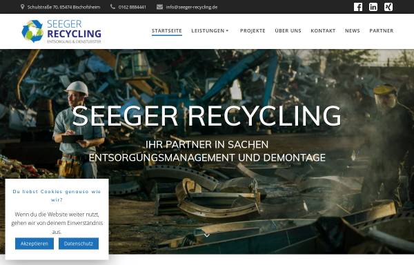 Vorschau von www.seeger-schrotthandel.de, Seeger-Schrotthandel