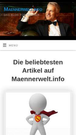 Vorschau der mobilen Webseite www.maennerwelt.info, Maennerwelt.info
