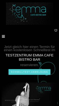 Vorschau der mobilen Webseite www.emma-kuenzelsau.de, Emma - Café Bistro Bar