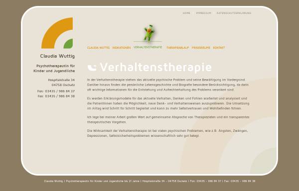 Vorschau von www.psychotherapie-wuttig.de, Claudia Wuttig